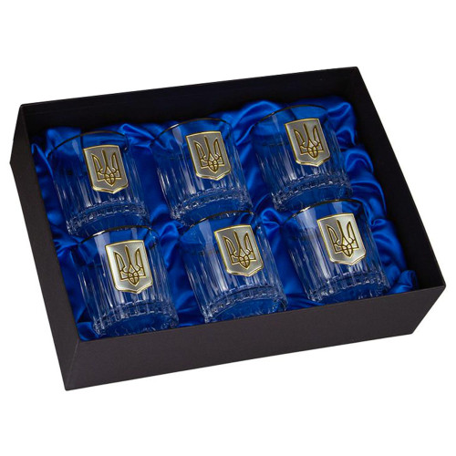 Набор стаканов для виски "Тризуб" Boss Crystal, 6 шт.  (B6TRY2PG) фото