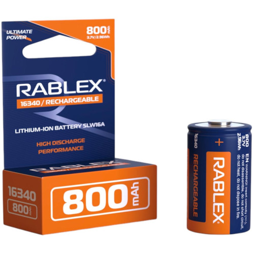Аккумулятор RABLEX 16340 800 mAh фото