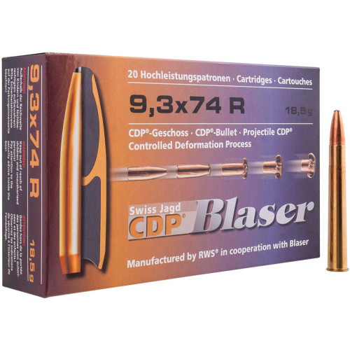 Патрон Blaser кал. 9,3x74 R пуля CDP, масса 18.5 гр/285 гран фото