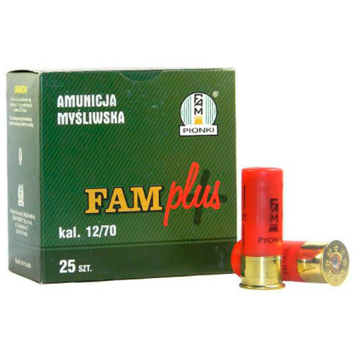 Патрон FAM Plus кал. 12/70 дробь №0 навеска 32 гр фото