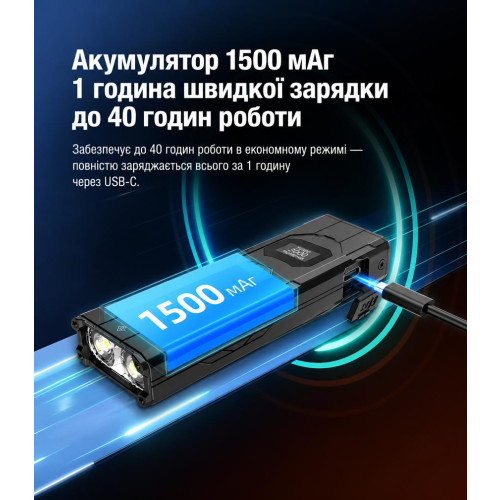 Ультратонкий фонарь Klarus FlatTac X2 3000 лм/1500 mAh. Black фото 24