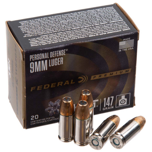Патрон Federal кал. 9 мм Luger (9х19) пуля HST JHP, масса 9,53 г/147 гран фото