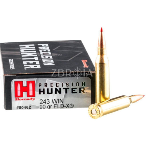 Патрон Hornady Precision Hunter кал. 243 Win пуля ELD-X, масса 5.8 гр/90 гран фото 2