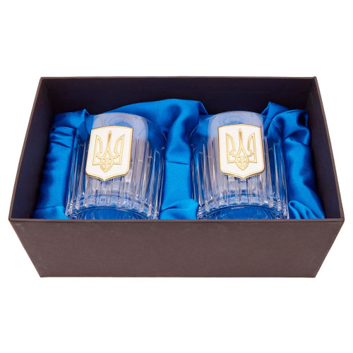 Набор стаканов для виски "ТРИЗУБ" Boss Crystal 2шт. (B2TRY2XG) фото 2