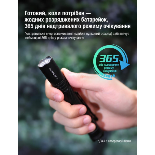 Ручной фонарь Klarus P2 1000lm/1800 mAh. Black фото 11