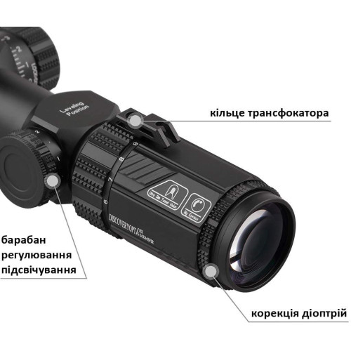 Прицел Discovery Optics HS 6-24x44 SFIR FFP (30 мм, подсветка) фото 2