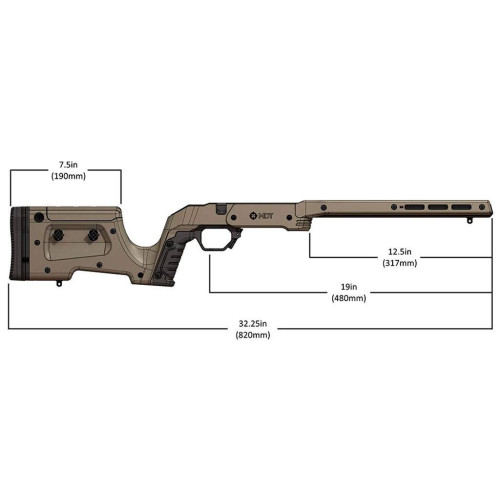 Ложа MDT XRS Black для Ruger American SA фото 7