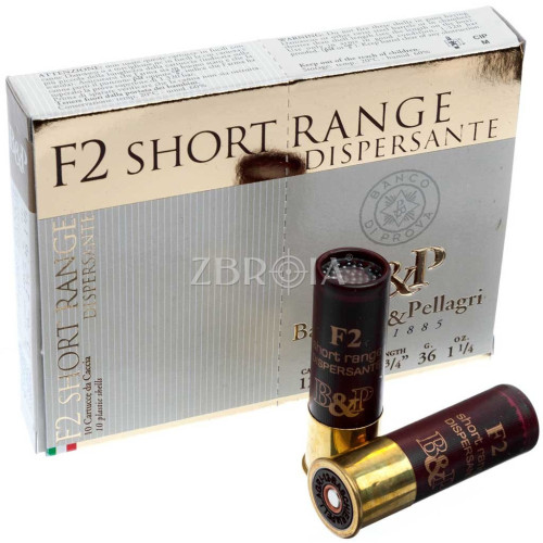 Патрон B&P F2 Short Range Dispersante кал. 12/70 дріб №9.5, навіска 36 гр фото