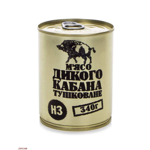 Консервы мясные "Мясо дикого кабана тушеное" фото
