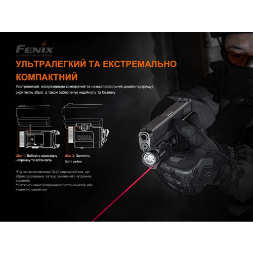 Фонарь пистолетный Fenix GL22 фото 9
