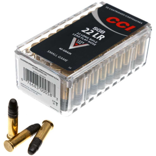 Патрон CCI SGB кал. 22 LR куля LFN, маса 2.6 гр/40 гран фото