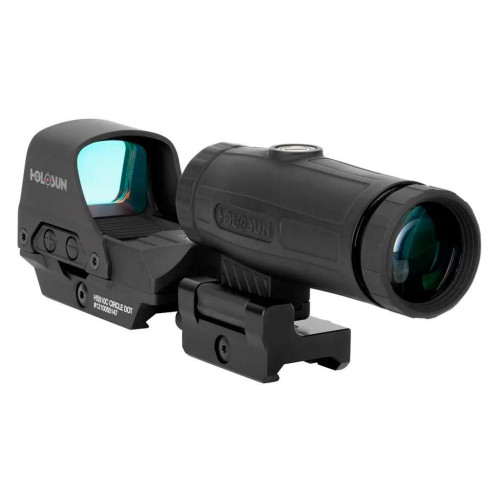 Коллиматорный прицел Holosun HS510C 2 MOA быстросъемный + увеличитель Holosun HM3X 3x фото 4