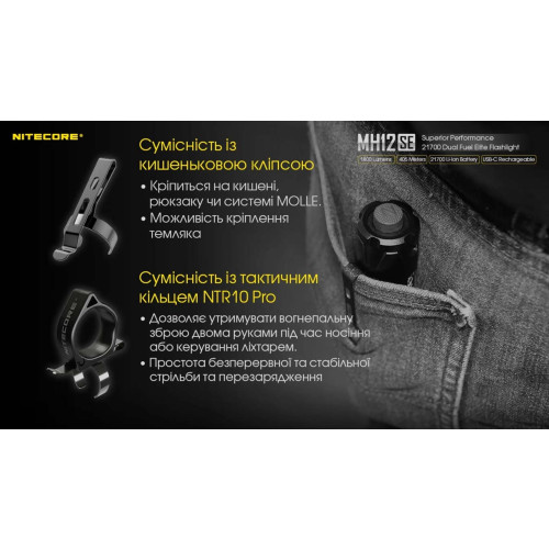 Ліхтар Nitecore MH12SE фото 13