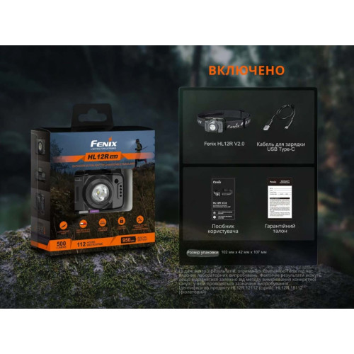 Фонарь налобный Fenix HL12R V2.0 фото 18