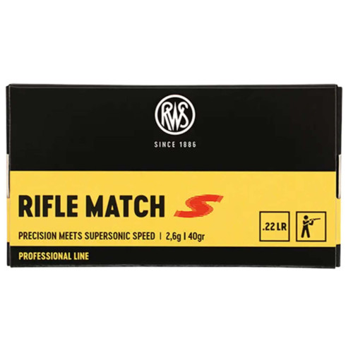 Патрон RWS Rifle Match S кал. 22 LR пуля LRN, маcса 2.6 г/40 гран фото