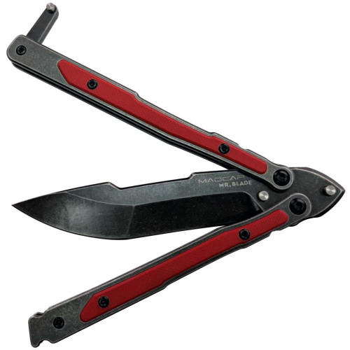 Нож-бабочка Mr. Blade MadCap Red Black Stonewash фото 5