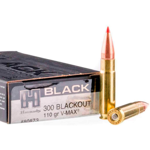Патрон Hornady Black кал. 300 Whisper/Blackout пуля V-Max, масса 7.1 гр/110 гран фото 2