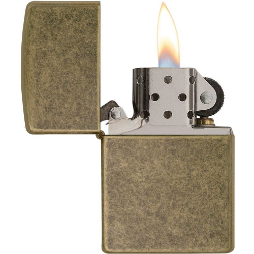 Запальничка ZIPPO 201FB Antique Brass (Антикварна мідь) фото 3