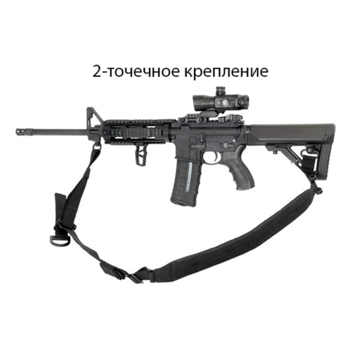 Оружейный ремень Leapers Bolla 1/2-точечный с QD-антабками (черный) фото 4