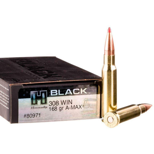 Патрон Hornady Black кал. 308 Win пуля A-Max, масса 10.89 гр/168 гран фото 2