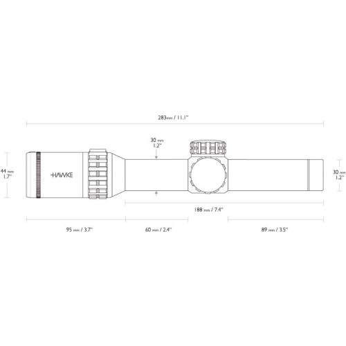 Приціл Hawke Frontier 1-6x24 Circle Dot з підсвічуванням фото 6
