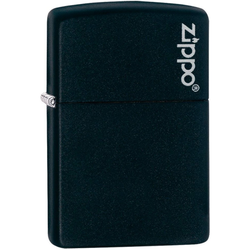 Запальничка ZIPPO 218ZL Classic Black Matte with Zippo Logo фото