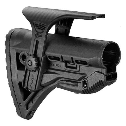 Приклад FAB Defense GL-SHOCK CP с амортизатором и регулируемой щекой (полимер) черный фото