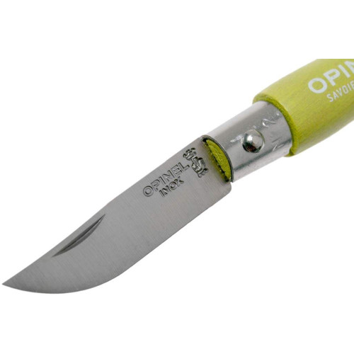 Ніж Opinel Keychain №2 Inox салатовий фото 3