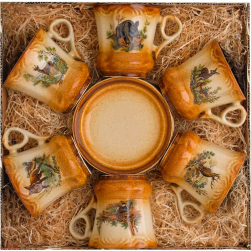 Кофейный сервиз Kozap Барок 6 тарелок + 6 чашек (0.15л) 5/457 фото