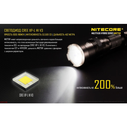 Тактичний ліхтар Nitecore MH27UV фото 7