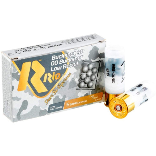 Патрон RIO Royal Buck 9P NEW Low Recoil кал. 12/70 картечь 8.38 мм, навеска 34 гр фото 2