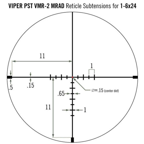 Приціл Vortex Viper PST Gen II 1-6x24 VMR-2 (MRAD) фото 2