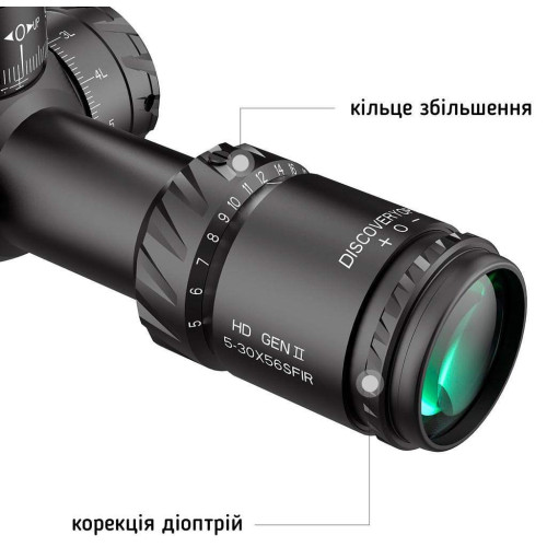 Приціл Discovery Optics HD GEN2 5-30x56 SFIR (34 мм, підсвічування) фото 10