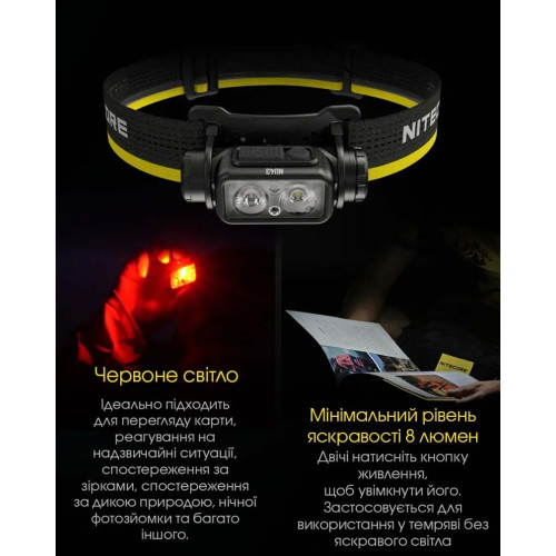 Ліхтар налобний Nitecore NU43 фото 13