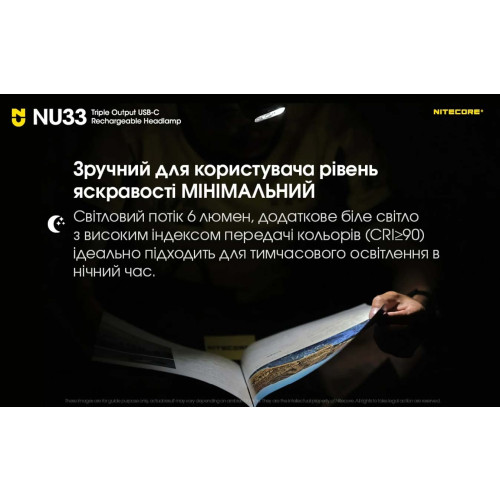 Ліхтар налобний Nitecore NU33 фото 15