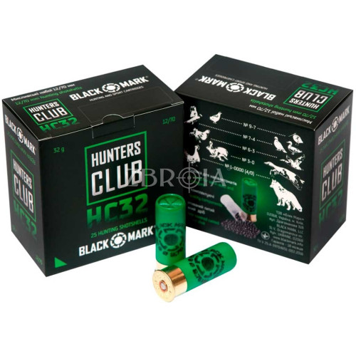 Патрон Black Mark Hunters Club 32 кал. 12/70 дріб №6, навіска 32 гр фото