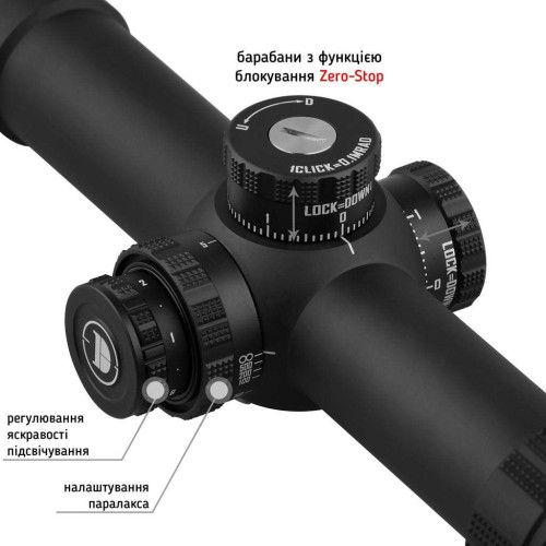 Приціл Discovery Optics ED-AR 1-8x24 SFIR FFP (34 мм, підсвічування) фото 5