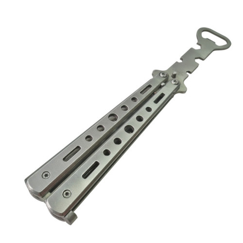 Нож бабочка тренировочный Benchmade (лезвие открывалка) silver (84-1015-2) фото 2