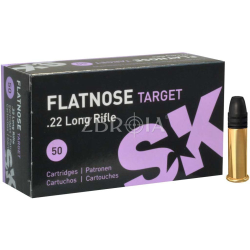 Патрон SK Flatnose Basic кал. 22 LR куля LFN, маса 2.59 гр/40 гран (уп. 50 шт) фото