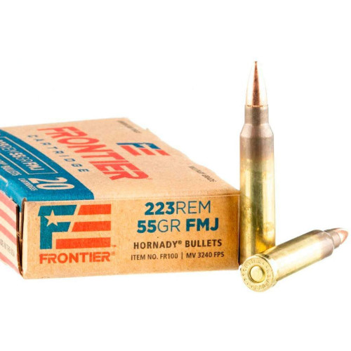 Патрон Hornady Frontier FR100 кал. 223 Rem (5,56/45) пуля FMJ, масса 3.56 гр/55 гран фото 2