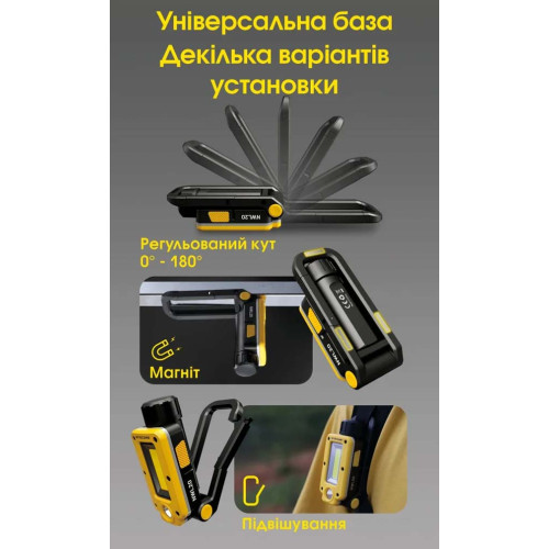 Ліхтар універс з магнітним кріпленням Nitecore NWL20 фото 10