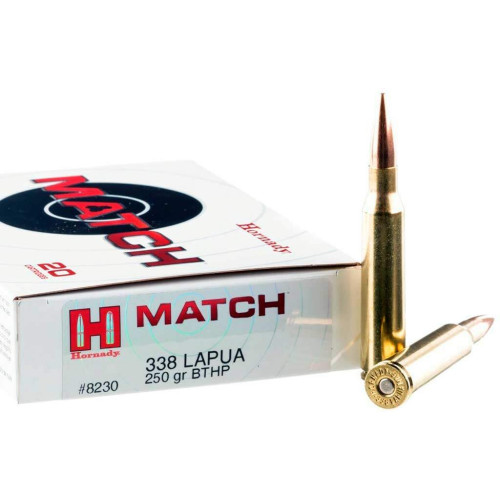 Патрон Hornady Match кал. 338 Lapua Mag пуля BTHP, масса 16.2 гр/250 гран фото 2