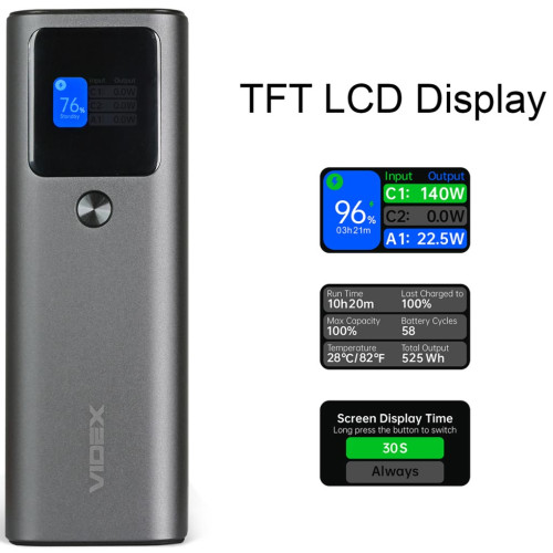 Повербанк Videx VPB-316 30000 mAh Grey фото 10