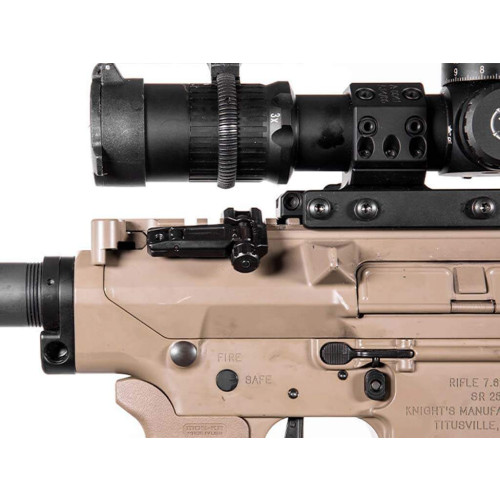 Складной угловой целик Magpul MBUS Pro Offset на планку Picatinny (черный) фото 8