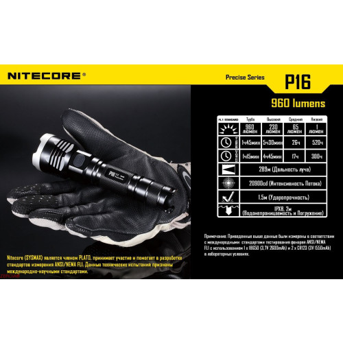 Ліхтар Nitecore P16 фото 20