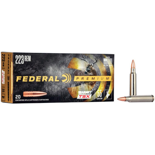Патрон Federal Vital-Shok кал. 223 Rem пуля Barnes TSX, масса 3.6 гр/55 гран фото