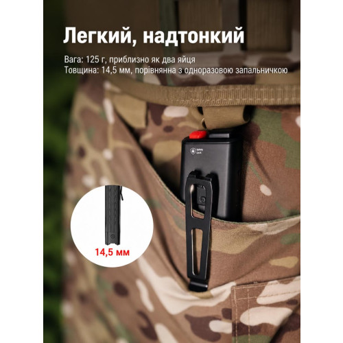 Ультратонкий фонарь Klarus FlatTac X1 4200 лм/2700 mAh. Black фото 19