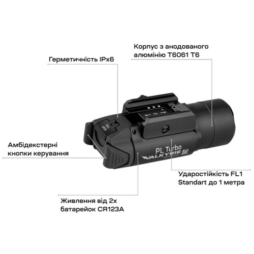 Фонарь Olight PL Turbo Valkyrie. Цвет - чёрный фото 14