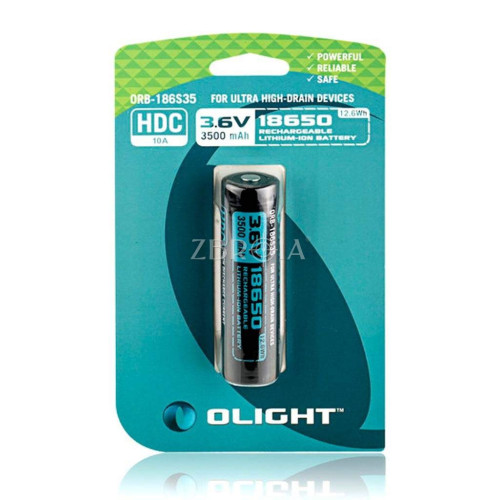 Акумулятор Olight 18650 HDC (10A) 3.6V 3500mAh фото 2