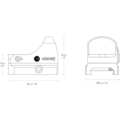 Коллиматорный прицел Hawke Micro Reflex Sight 3MOA фото 4